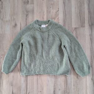 Zara Olive Green Knit Sweater, 4-5Y (V5)